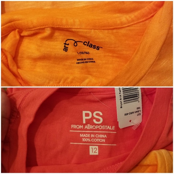 Boys' size L tshirts orange red - Picture 4 of 4